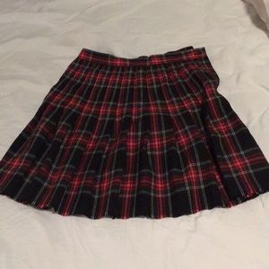 Red Plaid Skirt